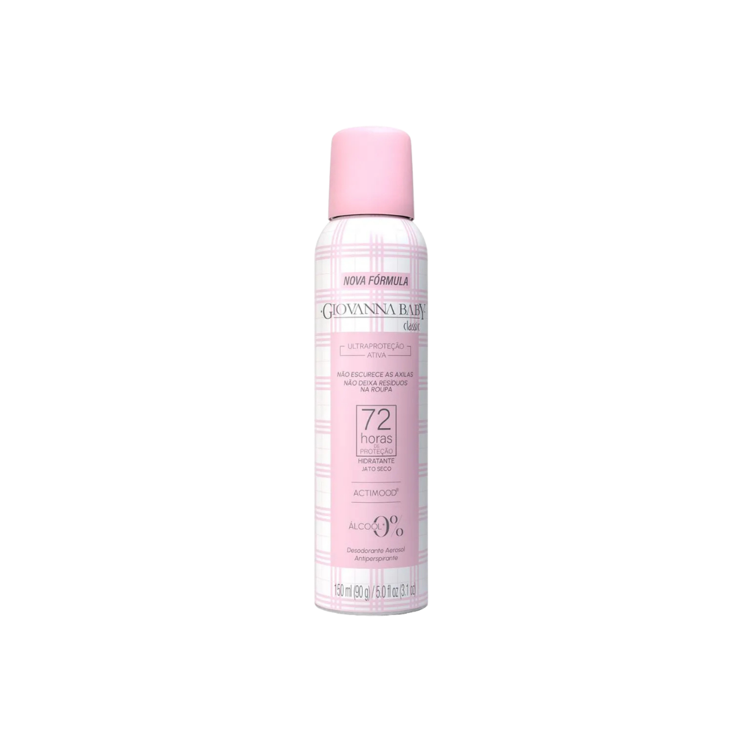 Desodorante Aerossol Classic 72h Giovanna Baby (Frasco de 150ml)