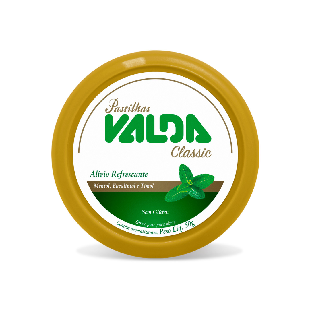 Valda Pastilha Classic Eurofarma (Lata com 10 unidades de 50g)