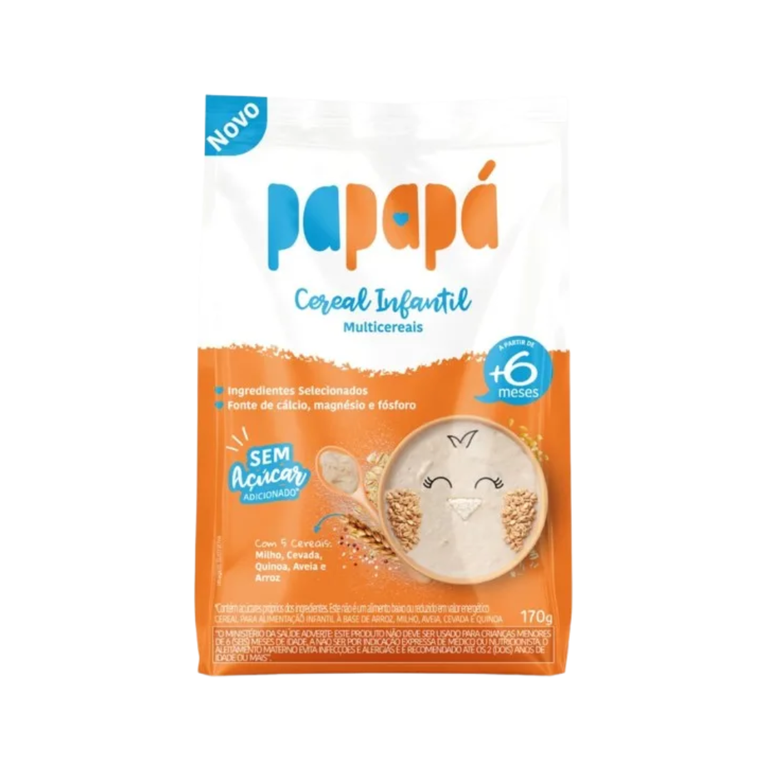 Cereal Infantil Multicereais (pct) Papapa (Embalagem de 170g)