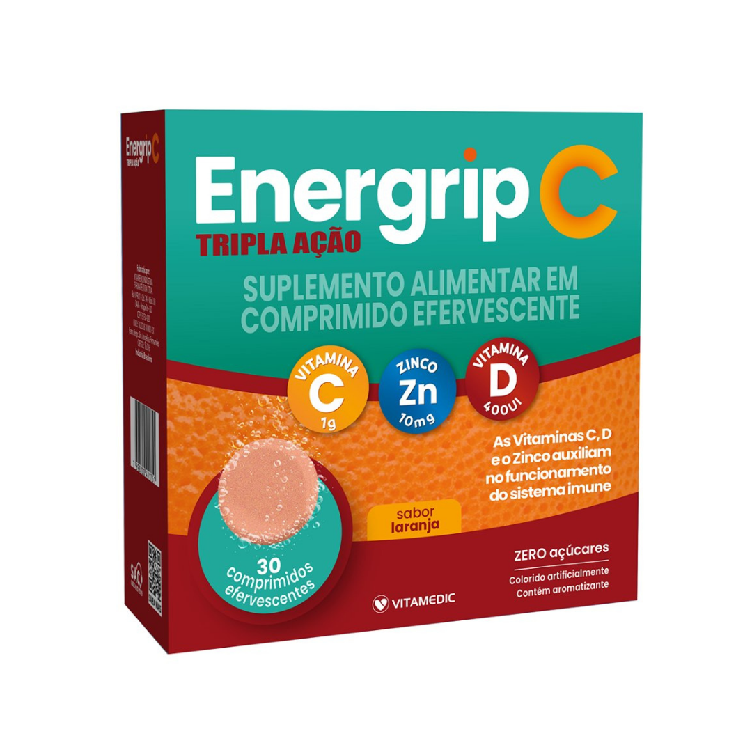Energrip C Tripla Acao C/ Vitamedic (Frasco com 3 unidades de 3x10)