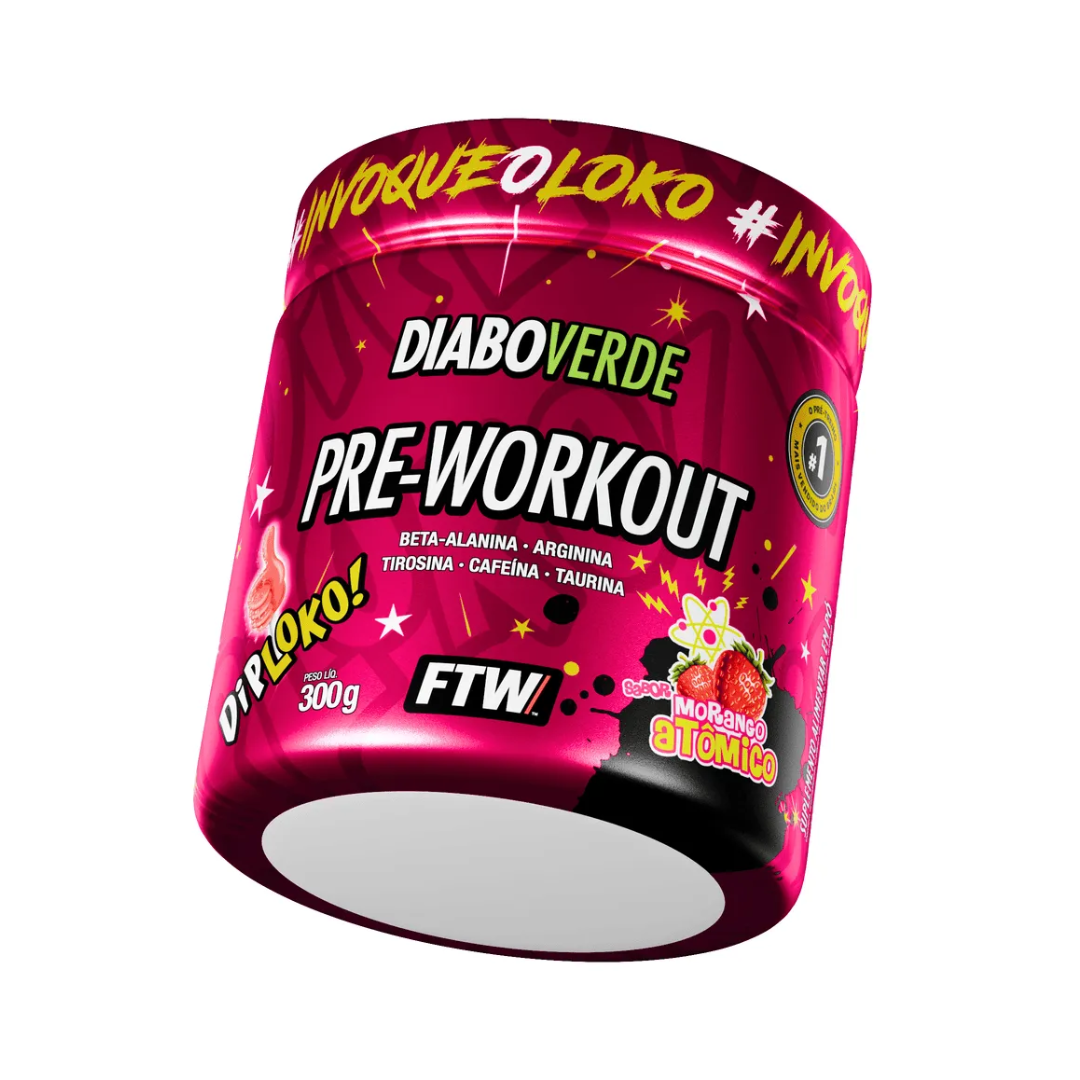 Pré Treino Morango FTW (Embalagem de 300g)