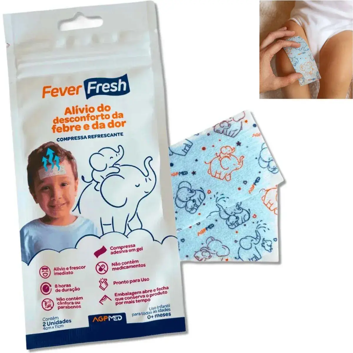Compressa P/ Febre Fever Fresh -Dp/10 (Embalagem com 2 unidades)