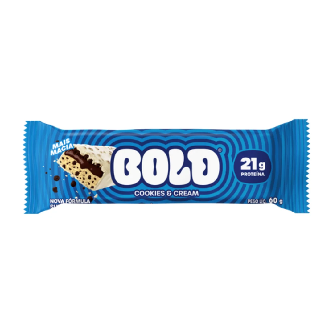 Barra de Proteína BOLD Cookies & Cream (Display com 12 unidades de 60g)