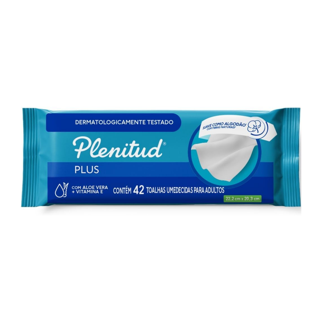 Toalha Umedecida Plenitud Plus (Pacote com 42 unidades)