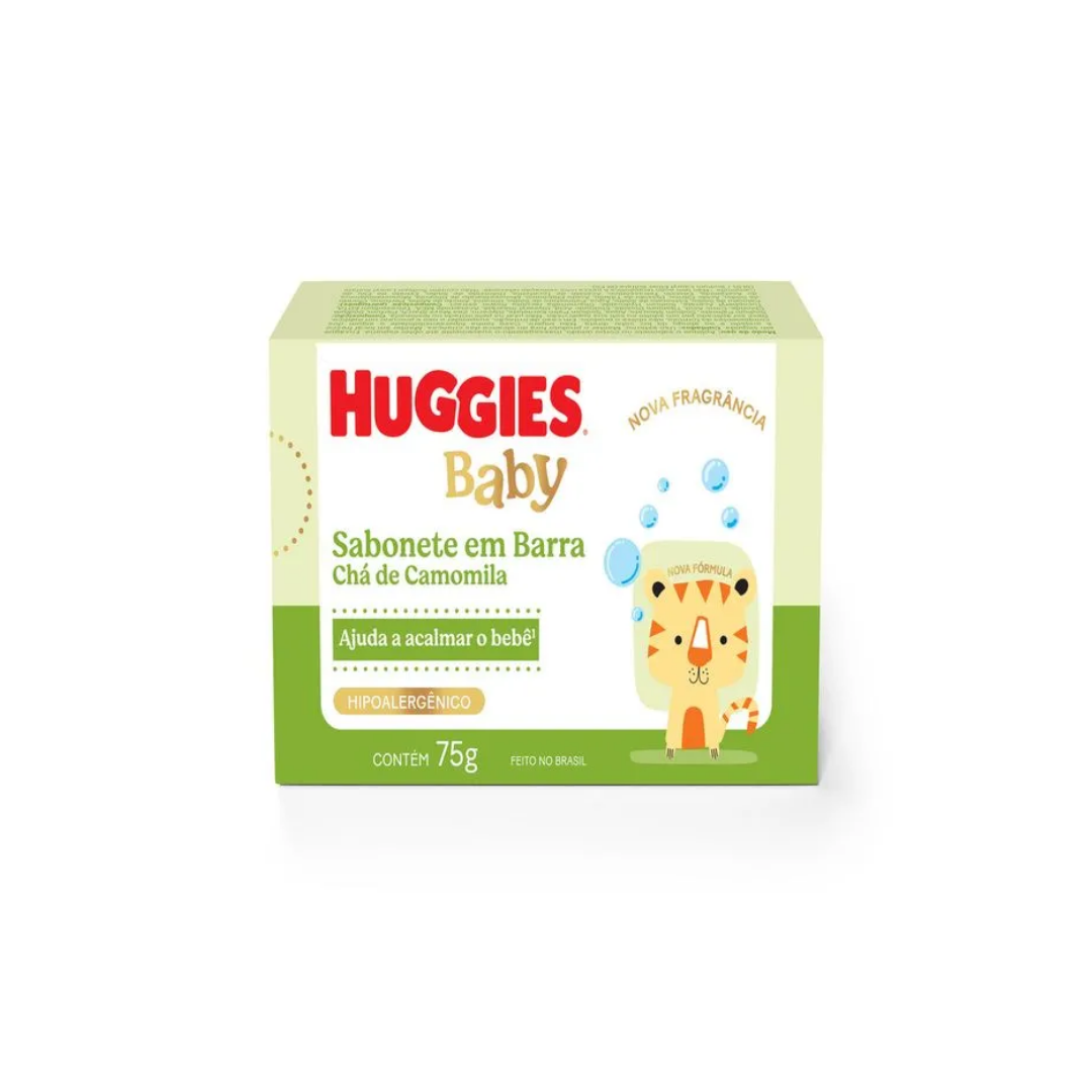 Sabonete Barra Huggies Camomila RN (Embalagem de 75g)