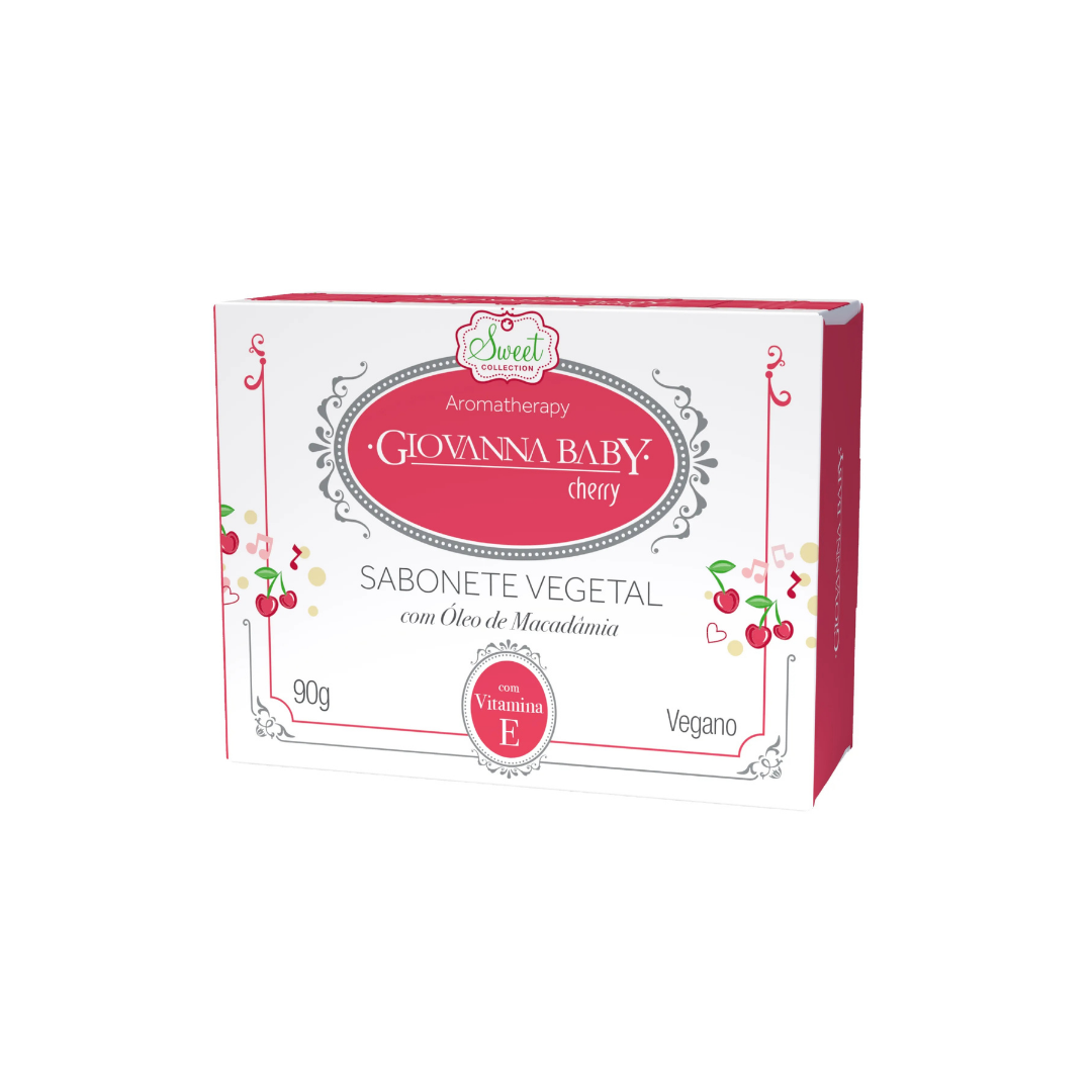 Sabonete Barra Cherry Giovanna Baby (Embalagem de 90g)