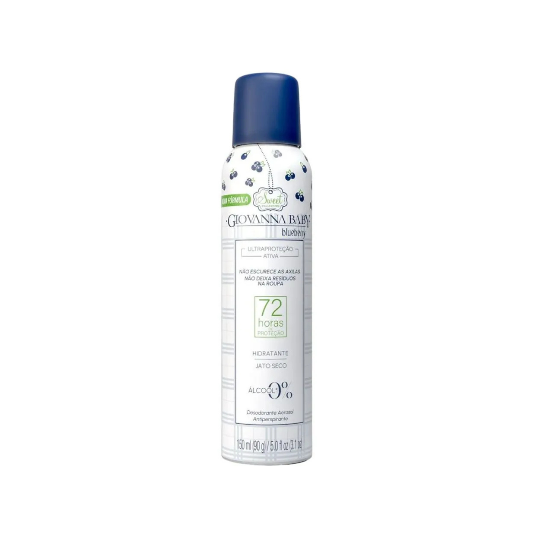 Desodorante Aerossol Blueberry 72h Giovanna Baby (Frasco de 150ml)