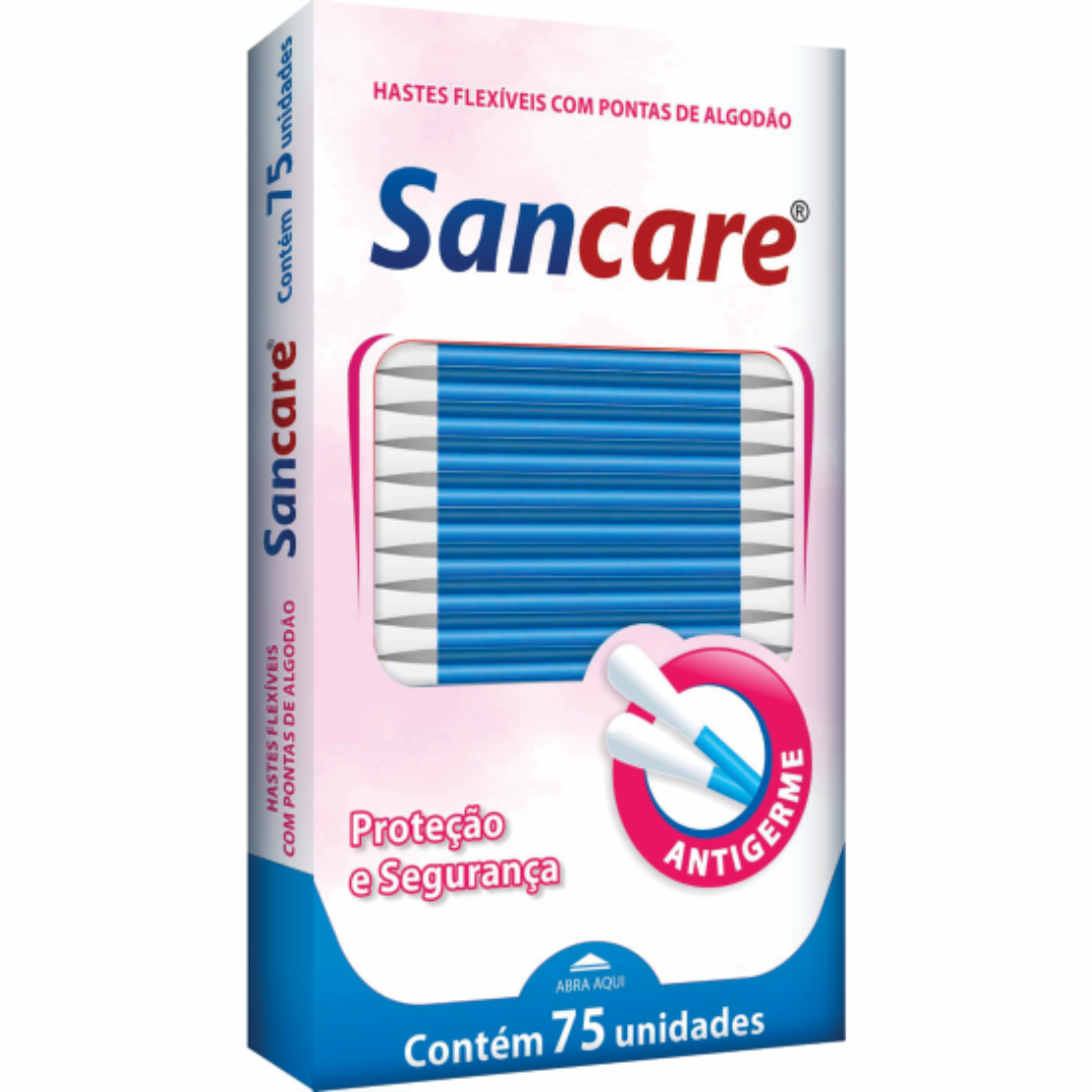 Hastes Sancare Sanfarma (Embalagem com 75 unidades)