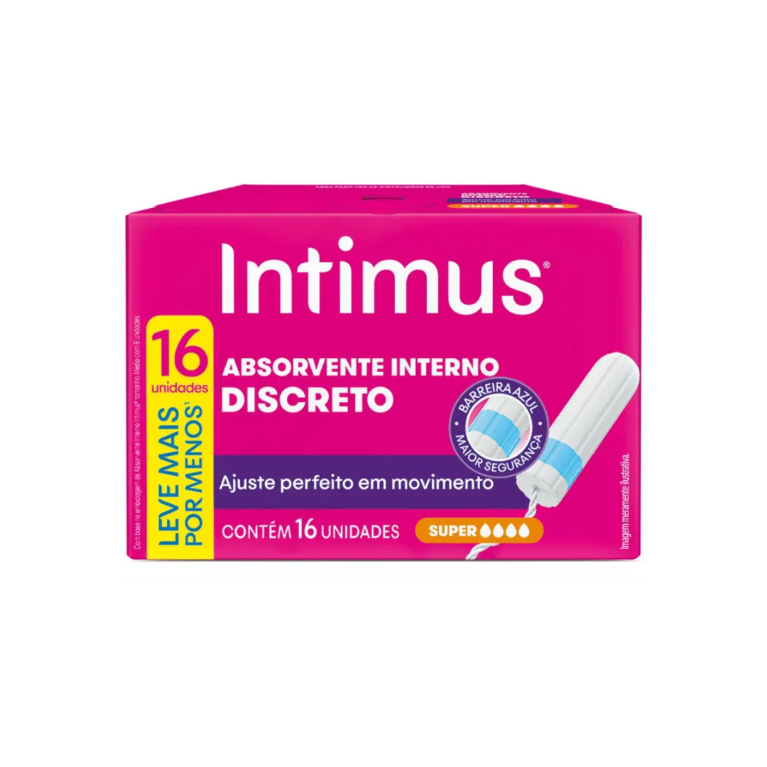 Absorvente Interno Intimus Super (Pacote com 16 unidades)
