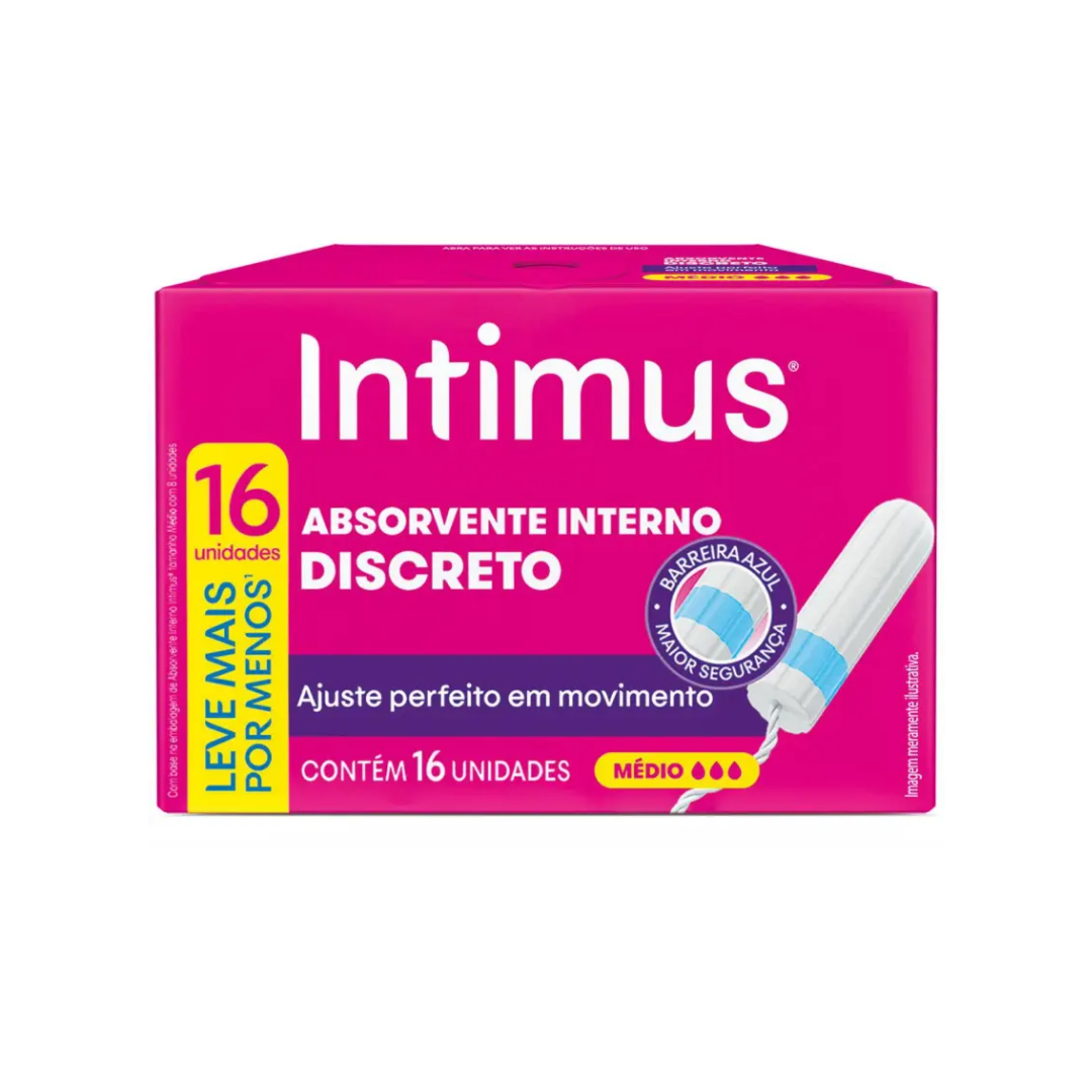 Absorvente Interno Intimus Medio (Pacote com 16 unidades)