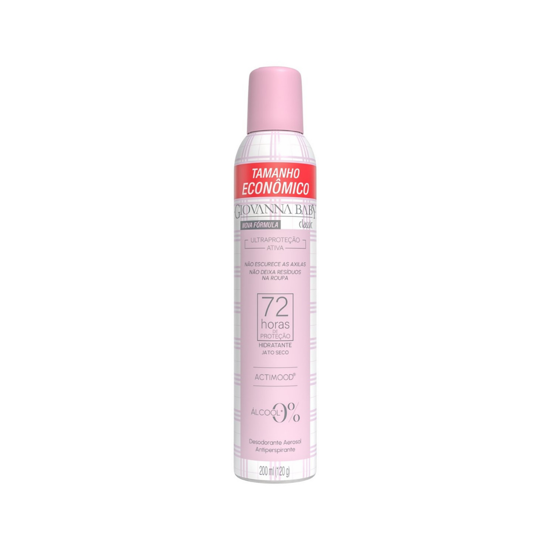 Desodorante Aerossol Classic 72h Giovanna Baby (Frasco de 200ml)