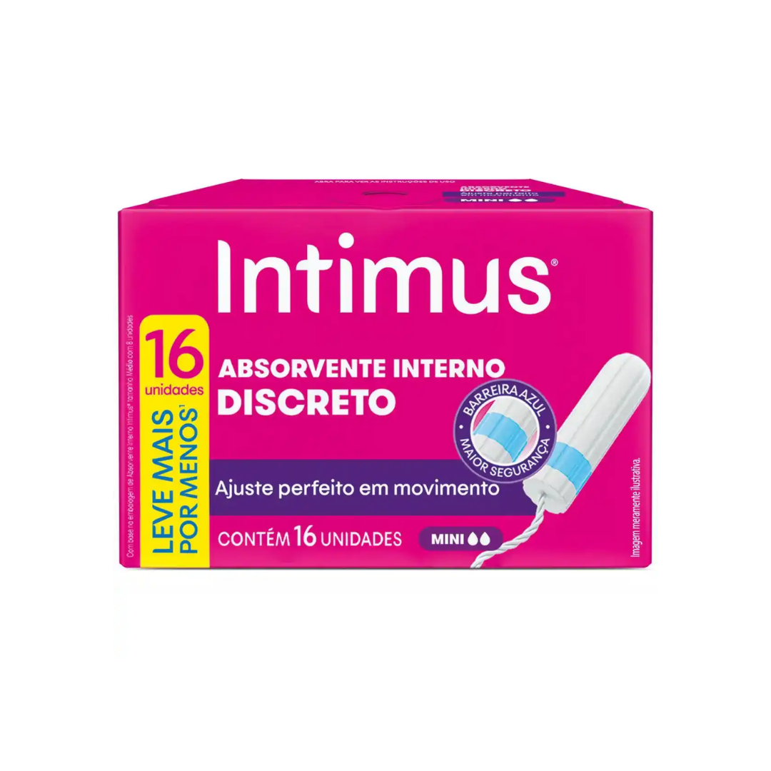Absorvente Interno Intimus Mini (Pacote com 16 unidades)