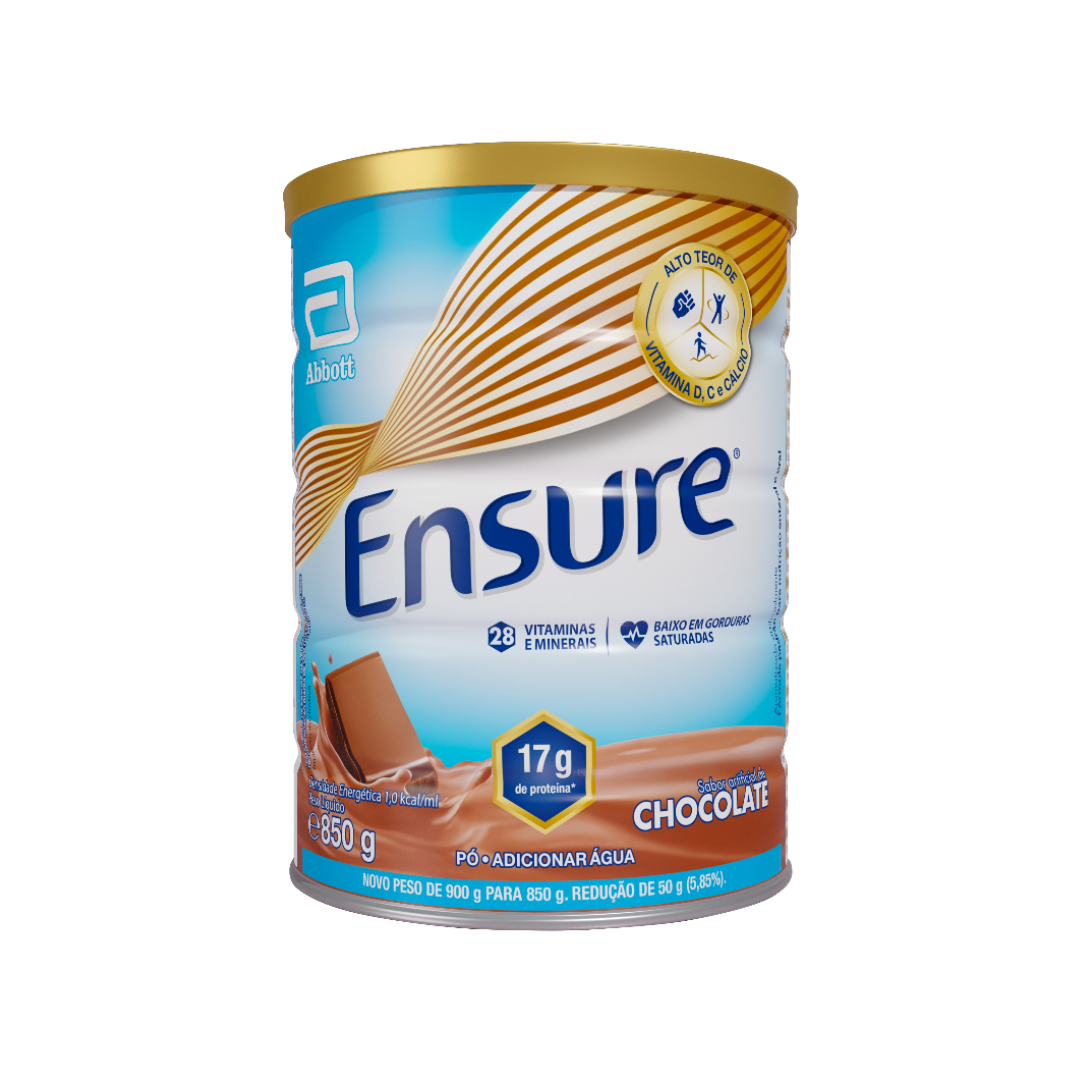 Ensure em Pó Chocolate Abbott (Lata de 850g)