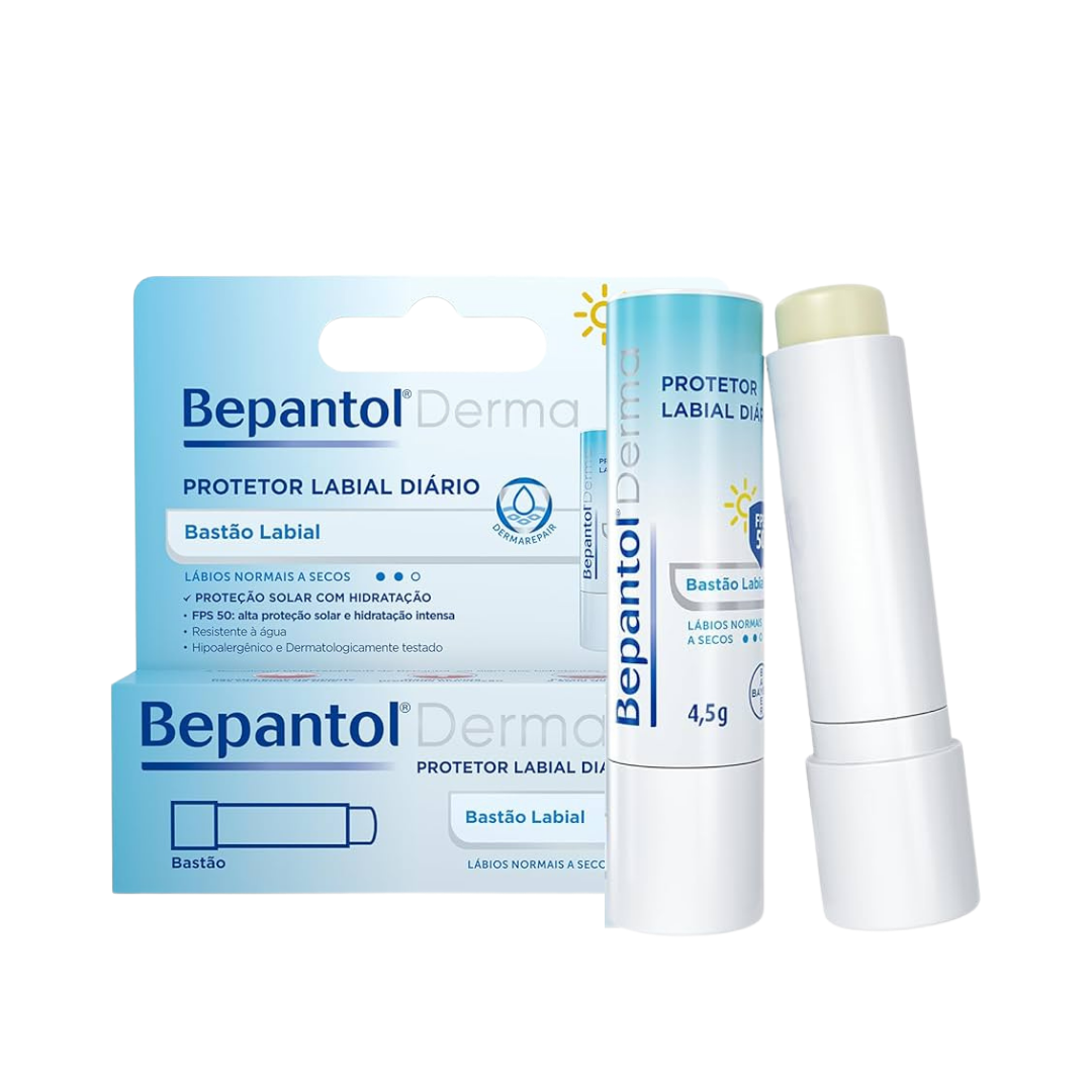 Protetor Labial Hidratante Bepantol Derma FPS 50 (Bastão de 4,5g)