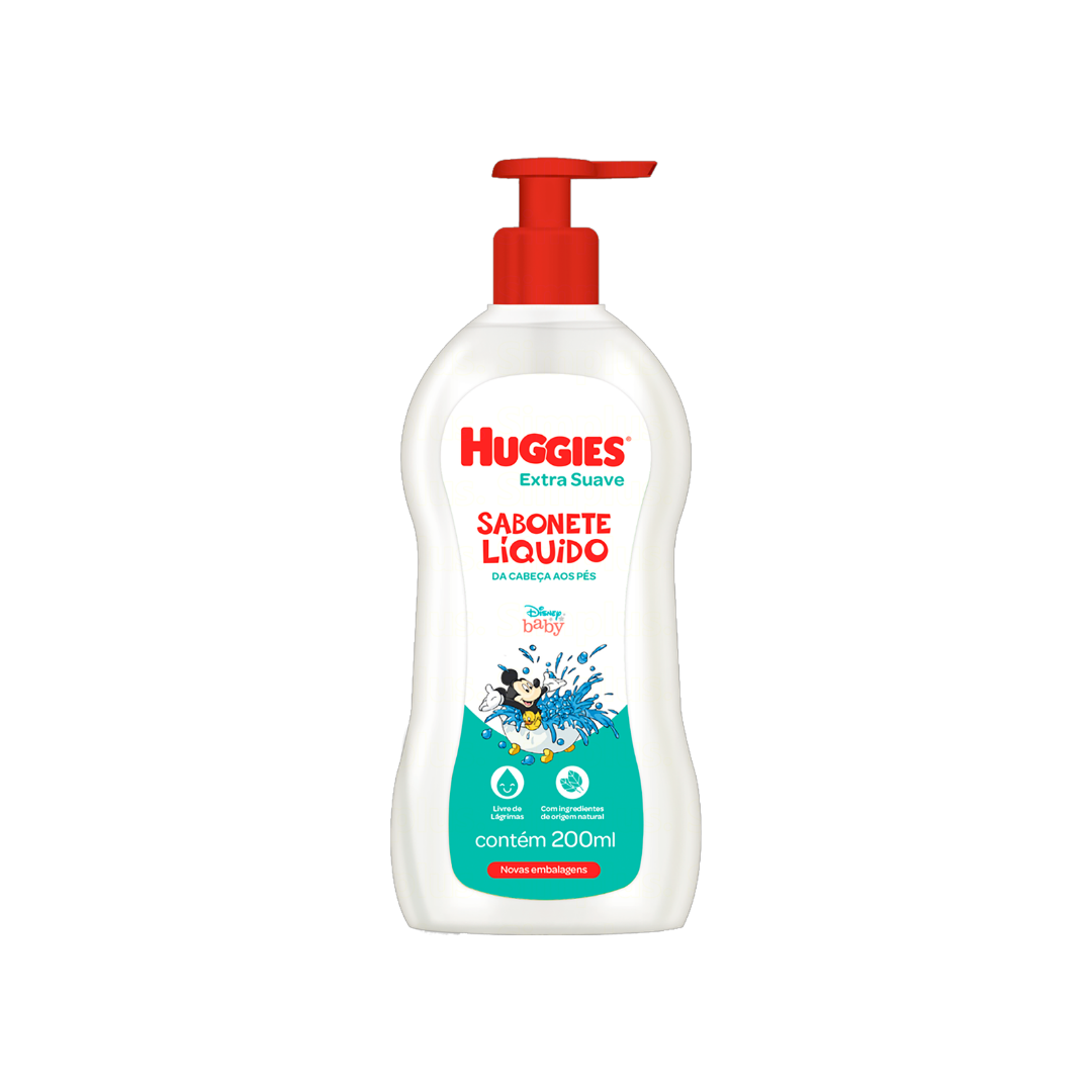 Sabonete Líquido Huggies Extra Cobertura Suave (Embalagem de 200ml)