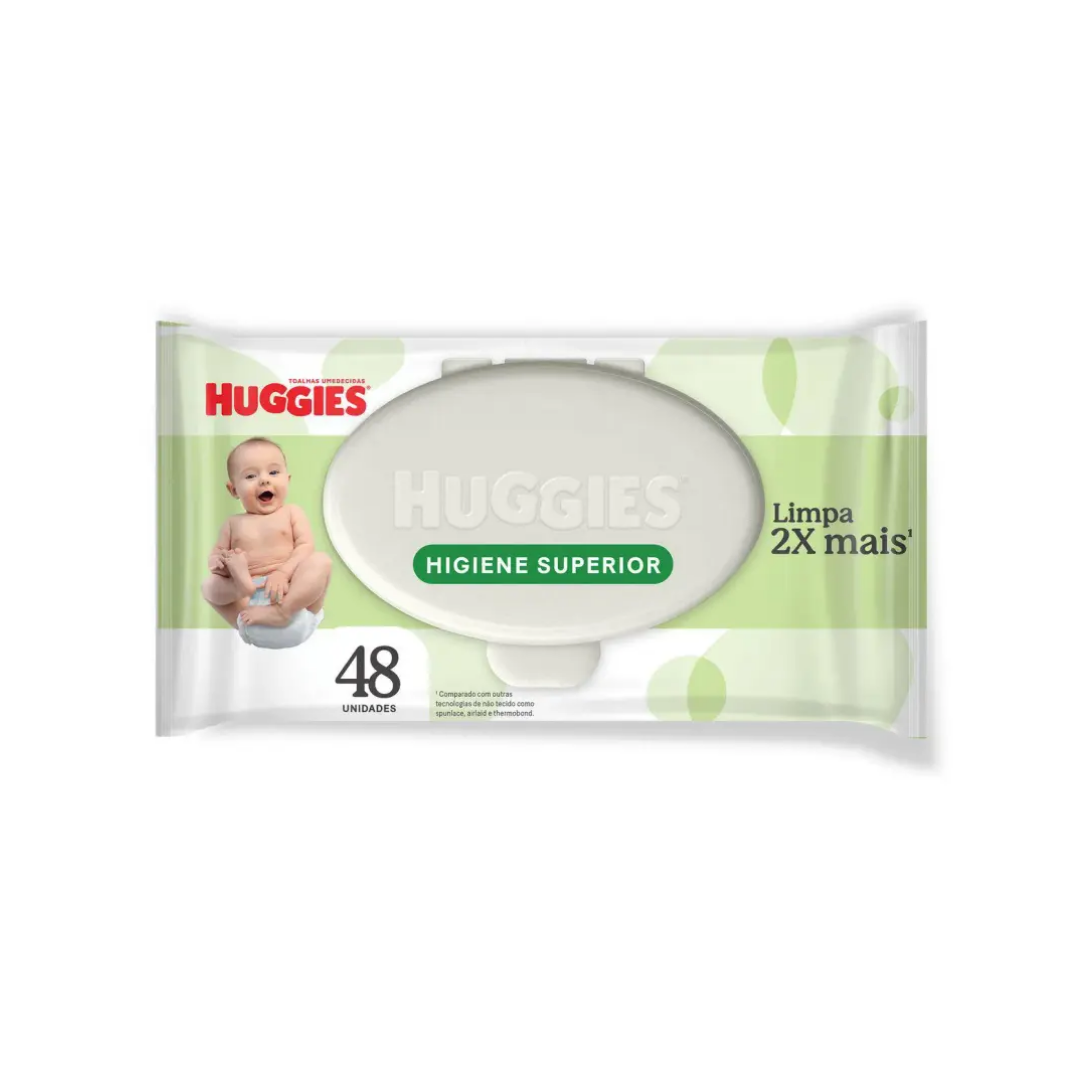 Lenço Umedecido Huggies Max Clean (Pacote com 48 unidades)