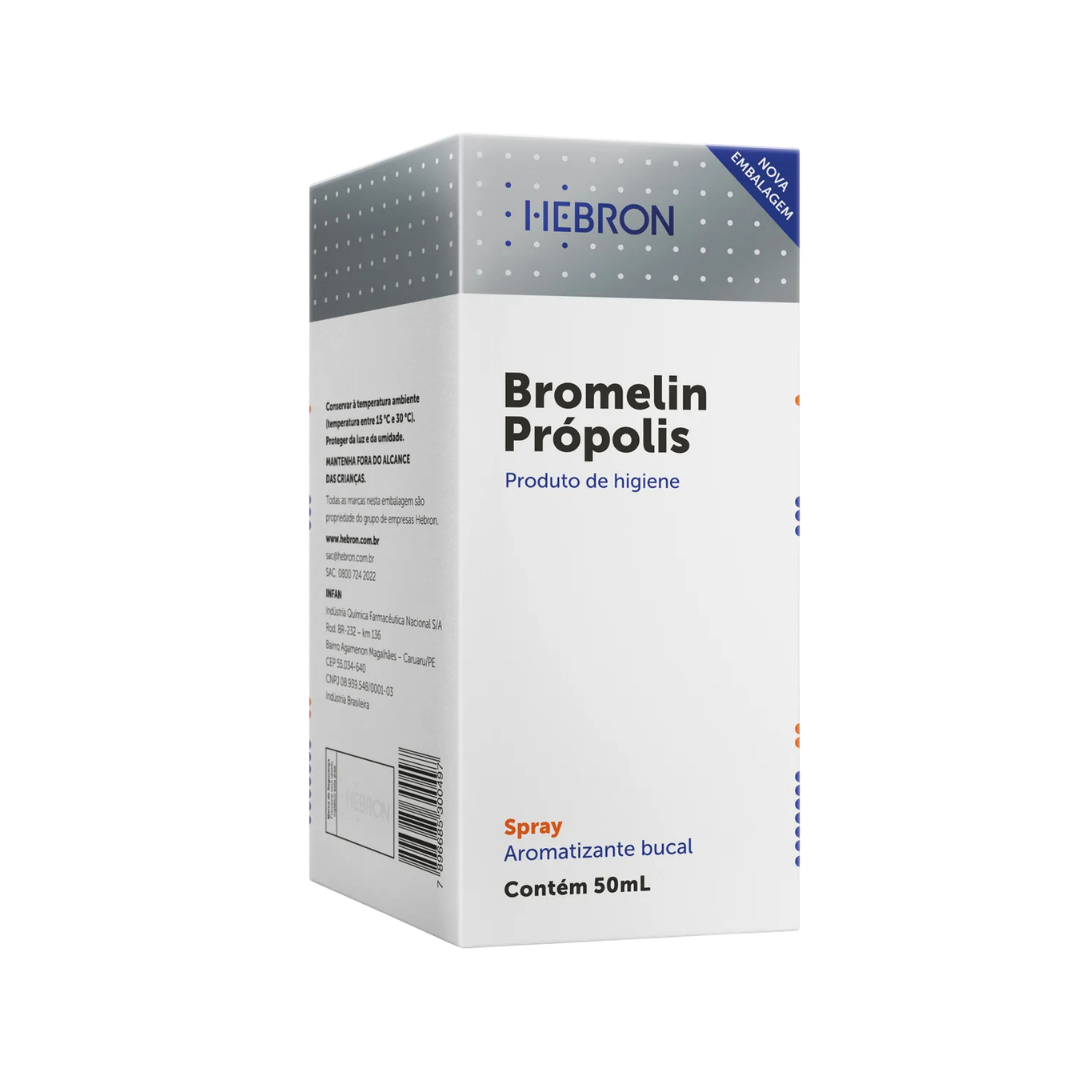 Bromelin Própolis Spray Hebron (Embalagem de 50ml)