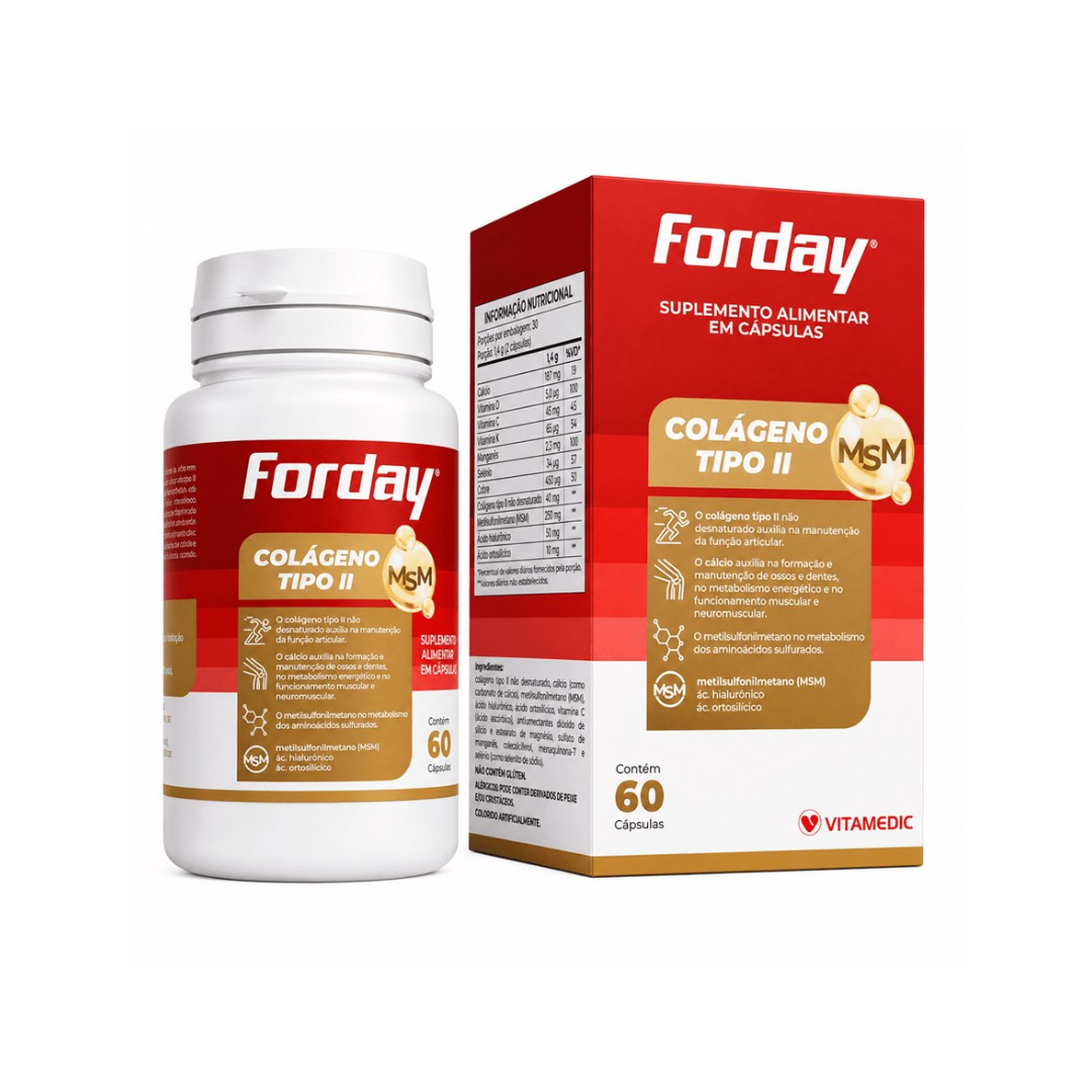 Forday Colageno Tipo Ii Vitamedic (Embalagem de 60cap)