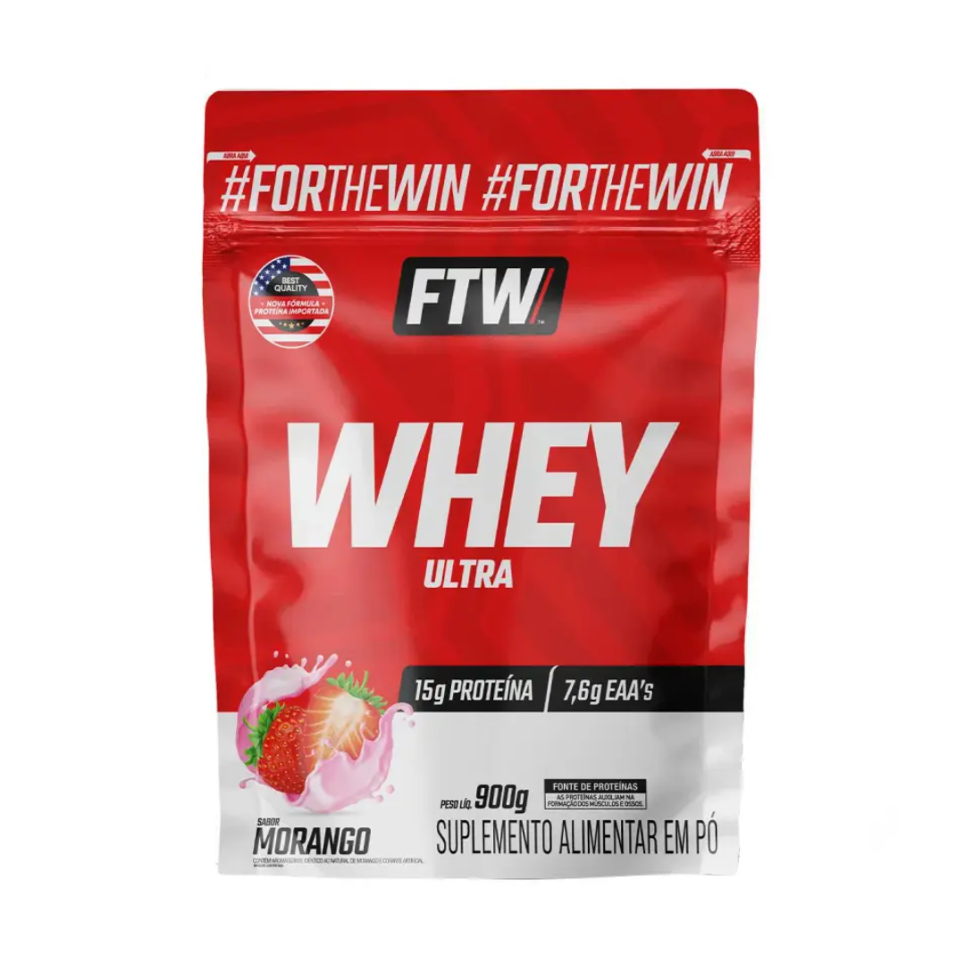Whey Ultra Protein Morango FTW (Refil de 900g)