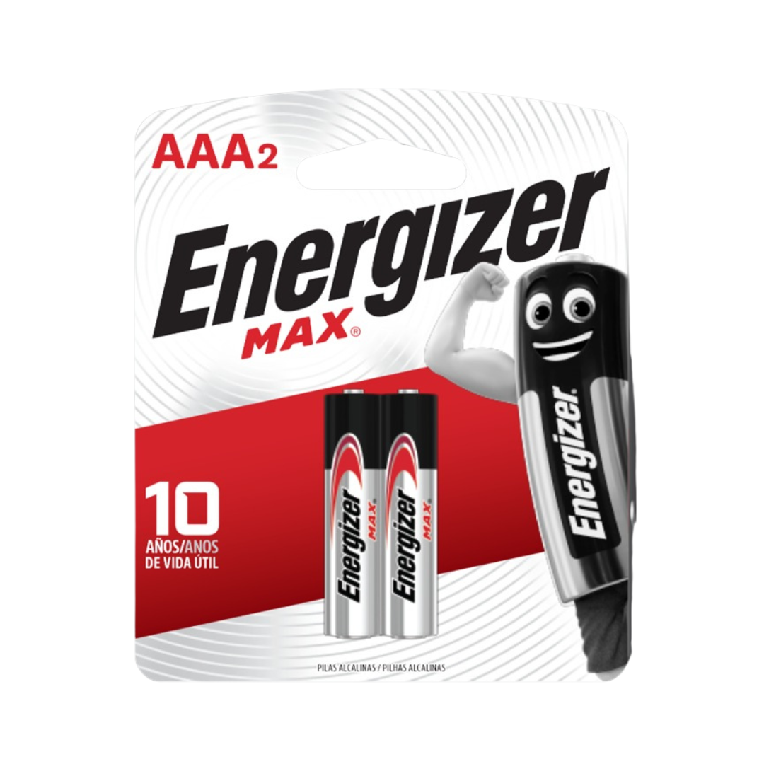 Pilha Alcalina Energizer AAA Max Palito Rayovac (Cartela com 2 unidades)