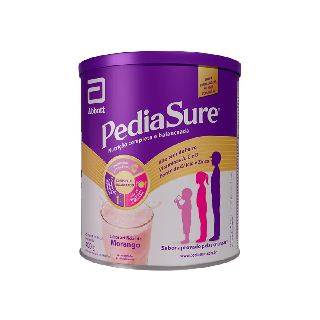 Pediasure Infantilmorango Abbott (Embalagem de 400g)
